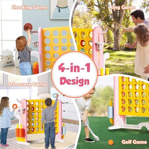 Giant 4 in a Row Connect Game with Mesh Fabric
