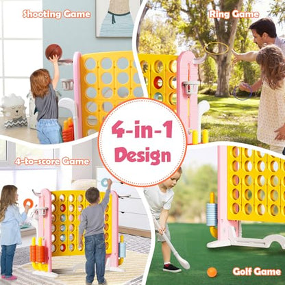 Giant 4 in a Row Connect Game with Mesh Fabric