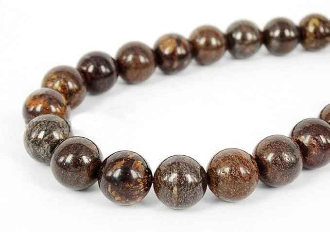 90pcs Adabele Natural Brown Bronzite Healing Gemstone 4mm (0.16 inch) Small Round Beads Gem Stone Spacer for Craft Jewelry Making GF16-4