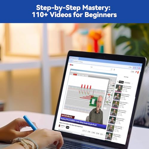 Raspberry Pi Pico 2 W Ultimate Starter Kit with 110+Video Courses Online Tutorials