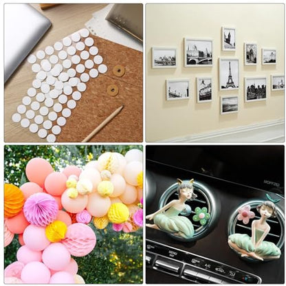 350pcs Clear Double Sided Sticky Dots (350 Count)