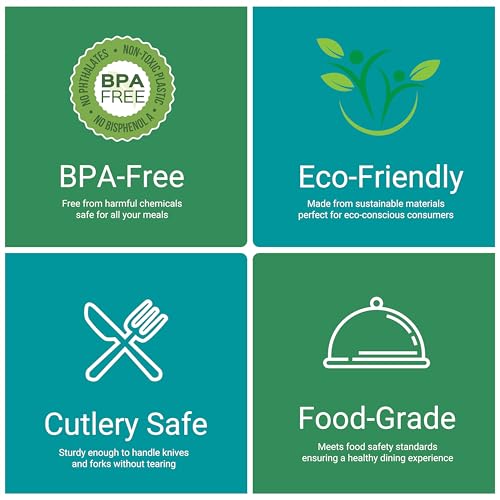 100% Compostable Oval Paper Plates 12 inch Bulk 100 Count
