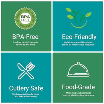 100% Compostable Oval Paper Plates 12 inch Bulk 100 Count