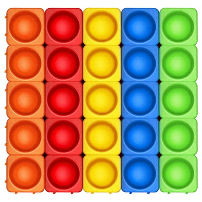 Giant Silicone Pop Fidget Blocks (25 Count)