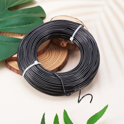 180 Feet 12 Gauge Aluminum Wire Black Bendable Metal Craft Wire for Beading Jewelry Craft Making (180 Foot)