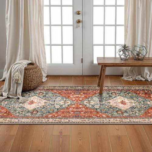 Boho Tribal 2x5 Kitchen Runner Rugs Non Skid Washable