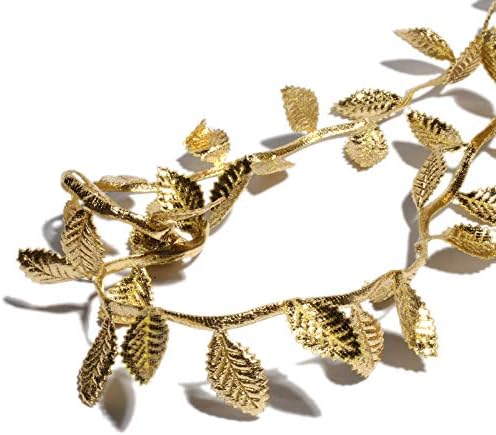 BASOKAN Gold Leaves Leaf Ribbon Trim Rope - 20 Yards - for Garland DIY Crafts and Party Wedding Home Decorations (Gold) - Crafty Corner