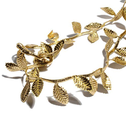 Gold Leaves Leaf Ribbon Trim Rope (60 Foot)