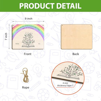 DIY Floral Book Fingerprints Craft Sign Gifts for Daycare PreK Preschool Kindergarten Teachers