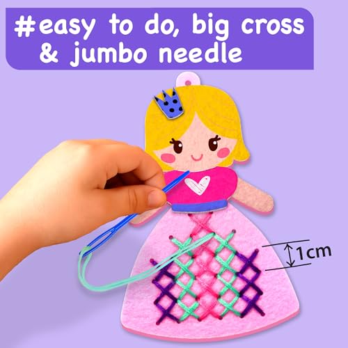 Princess Cross Stitch Kit for Kids Ages 4