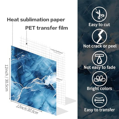 Sublimation Transfer Sheets for Heat Press Machine (12 Count)