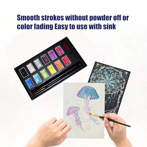 Shimmer Watercolor Paint Set (12 Count)