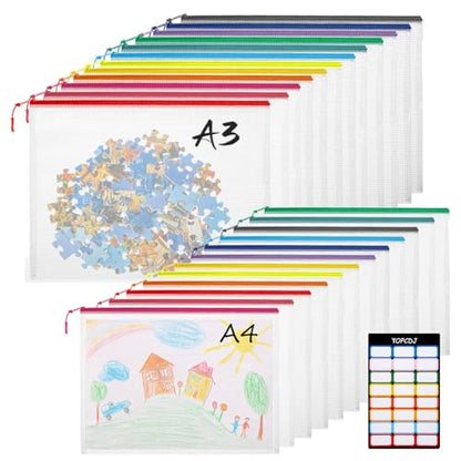 24pcs Mesh Zipper Pouch Bags