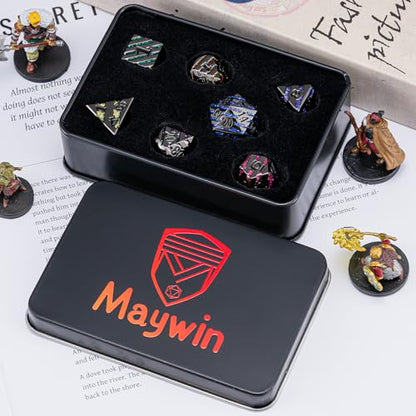 Inlay Metal Dice Set 7pcs
