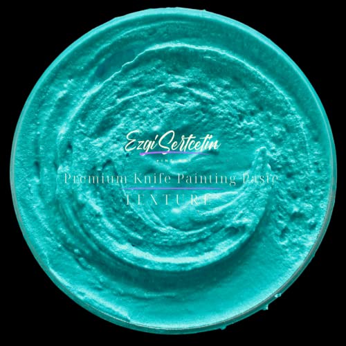 Premium Palette Knife Painting Paste Texture Paste Authentic Bright Colors Ready to Use Easy to Apply 6oz Turquoise Avare