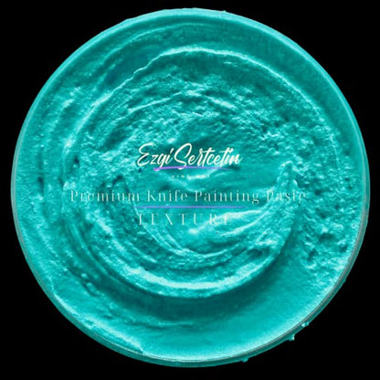 Premium Palette Knife Painting Paste Texture Paste Authentic Bright Colors Ready to Use Easy to Apply 6oz Turquoise Avare