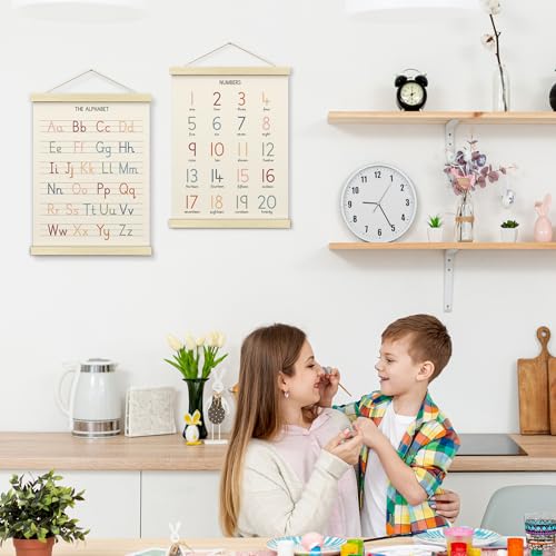 Numbers alphabet poster for Nursery Toddlers (2 Count)