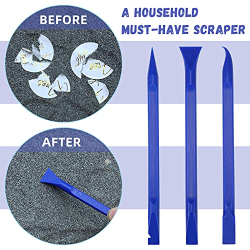 18 Pcs Carbon Fiber Plastic Scrapers Cleaning Tool Non (18 Count)