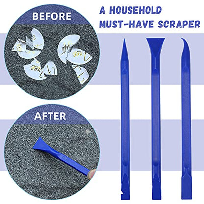 18 Pcs Carbon Fiber Plastic Scrapers Cleaning Tool Non (18 Count)