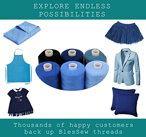 Sewing Thread in Blue Color Tones (18000 Foot )