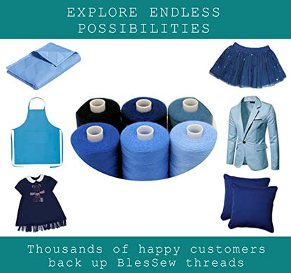 Sewing Thread in Blue Color Tones (18000 Foot )