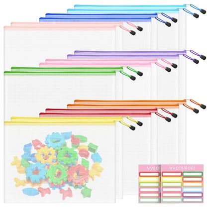 18pcs Mesh Zipper Pouch Bags (9 Count)