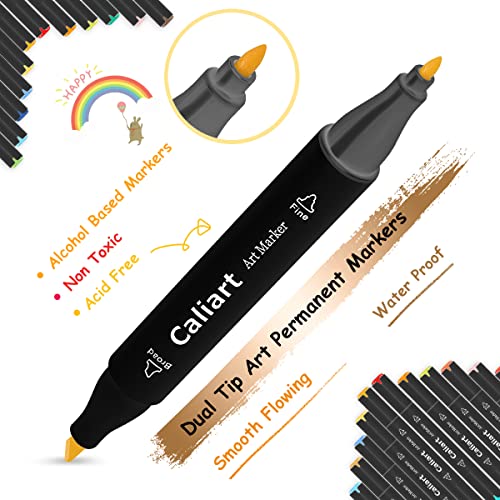 100 Colors Alcohol Markers Dual Tip Art Markers for Adult Coloring