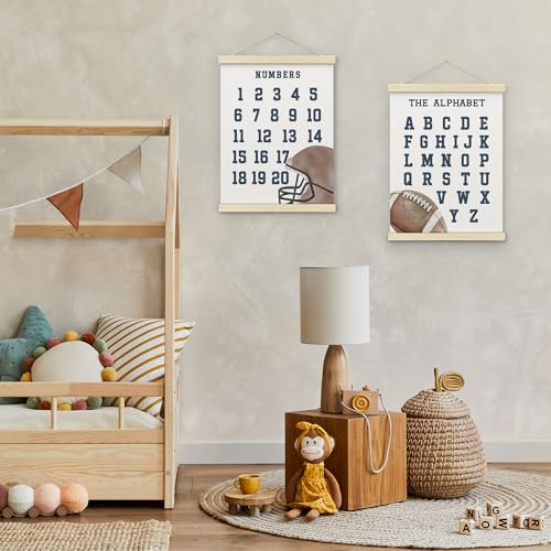 Numbers alphabet poster for Nursery Toddlers (2 Count)
