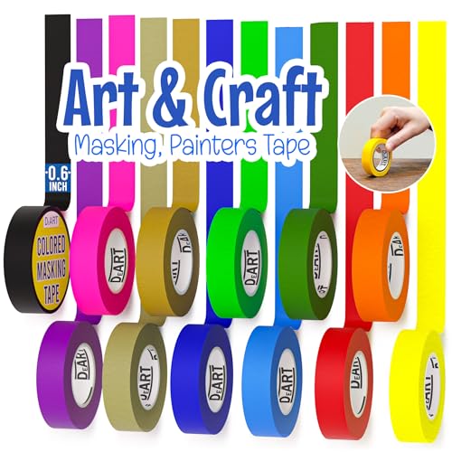 12PCS Colored Masking Tape (12 Count)