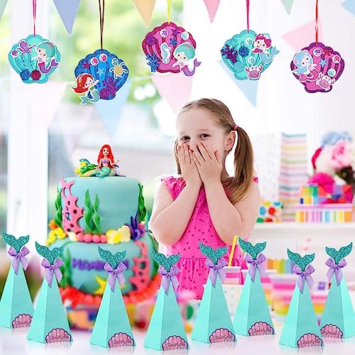 8 Pack Mermaid Craft for Kids Creative Make Your Own Mermaid Shell Foam Stickers DIY Arts and Crafts for Kids Boys Girls Summer Art Activity Party Decoration Birthday Gifts (8 Count)