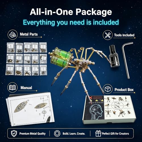 Steampunk Mechanical Spider 3D Metal Puzzle