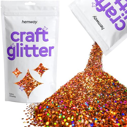 Craft Glitter Bronze Brown Holographic 100g Extra Chunky Glitter (3.5 Ounce)