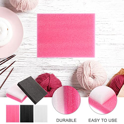 6 Pack Needle Felting Pads Pearl Cotton Foam Cushion 7.8X5.9X1.2 Inch Portable Work Surface for DIY Wool Felting Crafts
