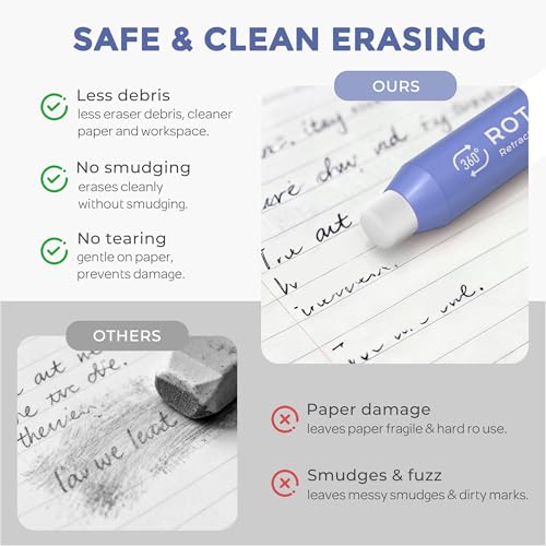 5+1 Pack Rotary Retractable Erasers (6 Count)