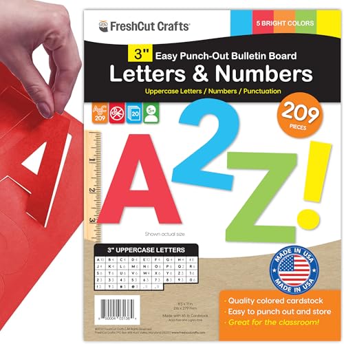 3 Inch Bulletin Board Letters & Numbers (209 Count)