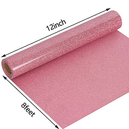 Glitter Pink Heat Transfer Vinyl HTV Rolls