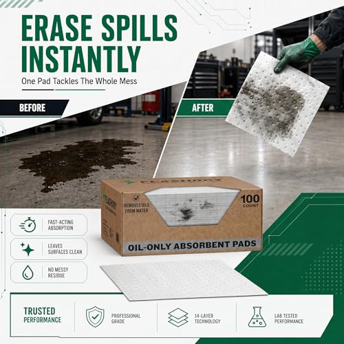 FlashDry Oil Absorbent Pads (100 Count)