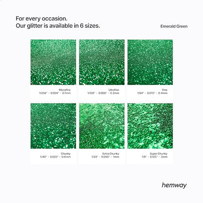 Resin Glitter Emerald Green 100g Super Chunky (3.5 Ounce)