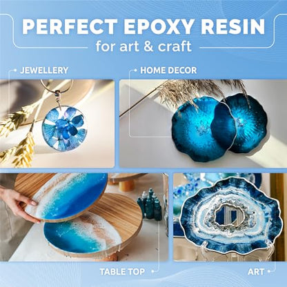 1 Gallon Crystal Clear Epoxy Resin Kit with Pumps (136 Fl Oz)