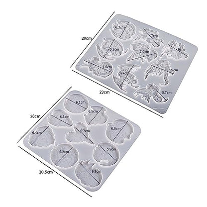 2 Pack Dragon Keychain Resin Mold