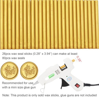 Gold Wax Seal Sticks 26pcs
