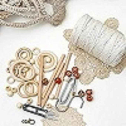 Macram Kit - 227pc Macram Wall Hanging Kit. Macram Plant Hanger Kit Supplies 225y Macram Cord 3mm Beads Wood Dowels Rings E Book. Macram Starter Set Hanging Plant DIY Craft Safe Kits Adults Beginners