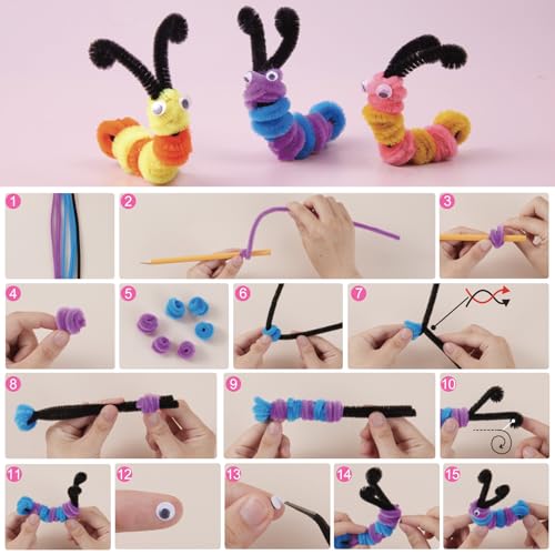 800pcs Pipe Cleaners Crafts Kit