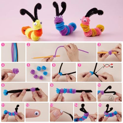 800pcs Pipe Cleaners Crafts Kit