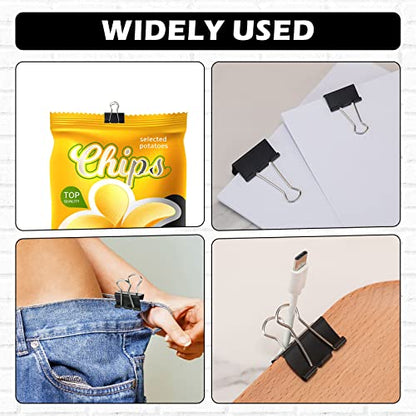 1000 Pcs Binder Clips Bulk Black Metal Clip (1000 Count)