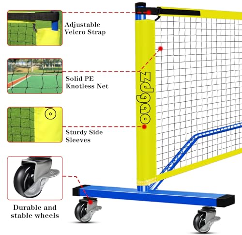 Pickleball Net Set with Wheels