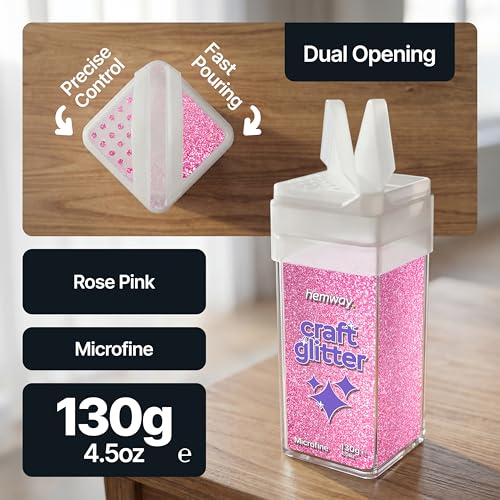 Craft Glitter Shaker Rose Pink 110g Microfine (3.8 Ounce)