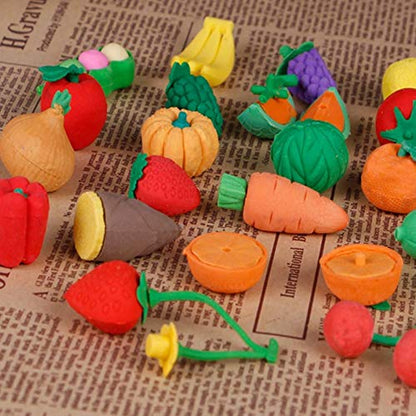 72 Pcs Assorted Food Pencil Erasers Toy Set (72 Count)