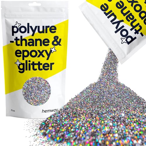 Resin Glitter Gun Metal Grey Holographic 100g Fine (3.5274 Ounce)