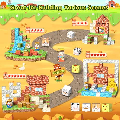 Magnetic Blocks Building Toys for Kids Ages 4 (100 Count)